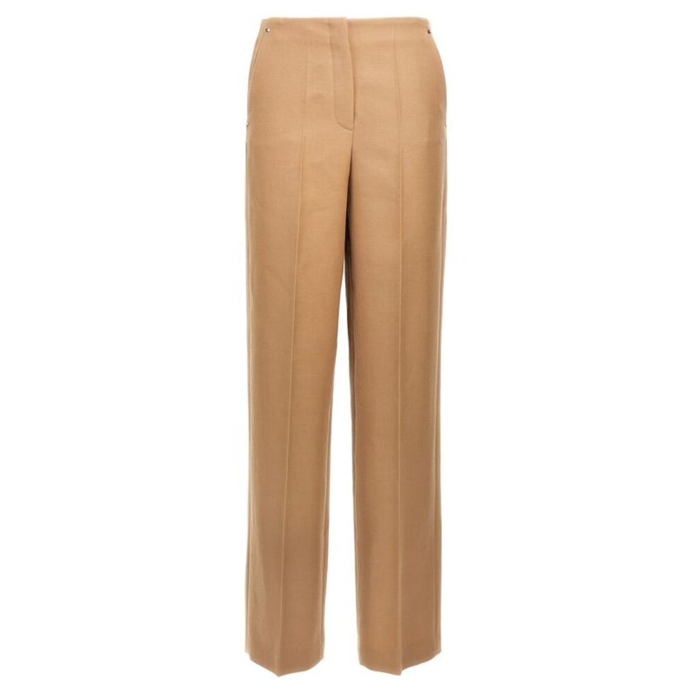 Fendi Beige Wool Dress Women's Pants